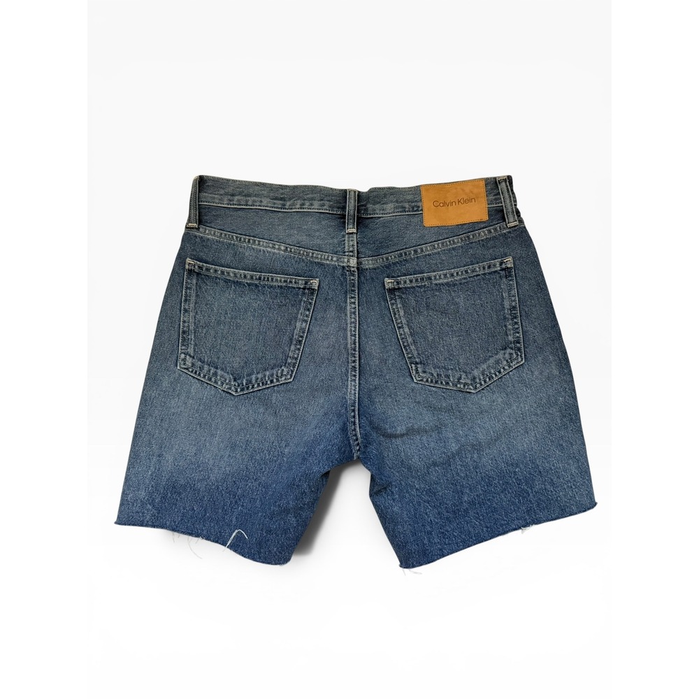 Calvin Klein Classic Short Mens 30 Medium Wash Raw Hem Denim Cutoff Jorts
